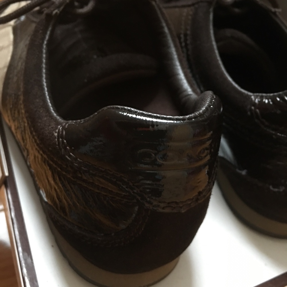 Coach Logo Signature 8.5 Kaki/ Brown Sneakers - Picture 4 of 5